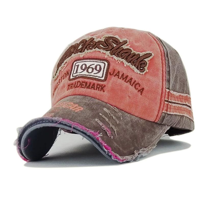 Unisex gewaschene Baseballkappe, hochwertige Snapback-Sommermütze für Männer und Frauen, 1969-Brief-Papa-Mütze