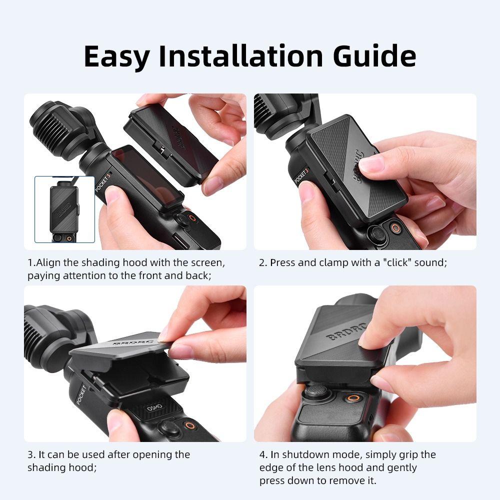 Magnetic Sun Hood Quick Release Screen Sunshade Hood for DJI Osmo Pocket 3 Camera Accessories