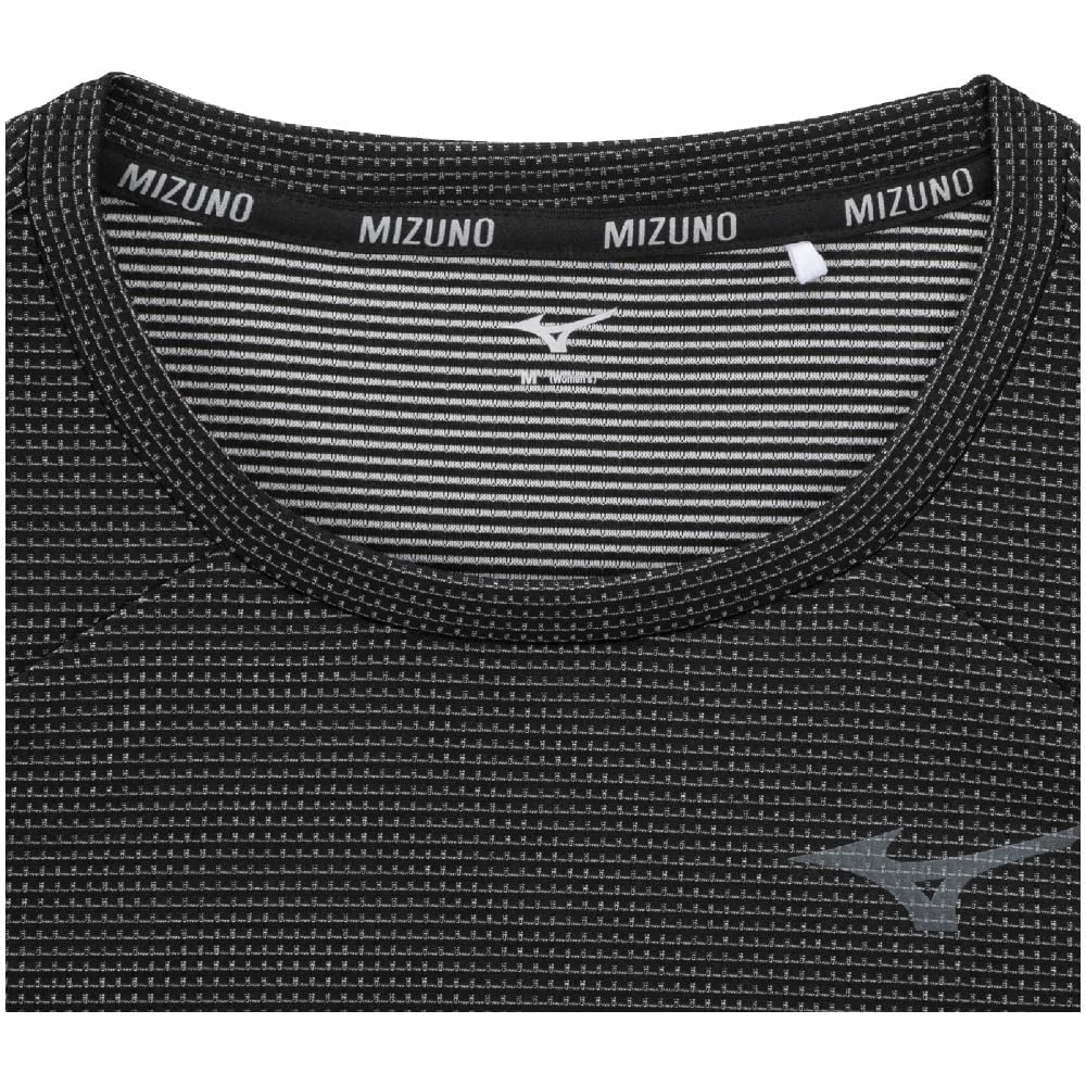 Mizuno Dry Aeroflow Breathable Running Size S Women's T-Shirt, Black, (J2MAA788)