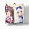 Anime Nekoparas Flanne Blanket Soft comforter sets throw for Couch Warm Flannel Blankets Bedroom Kawaii Cute