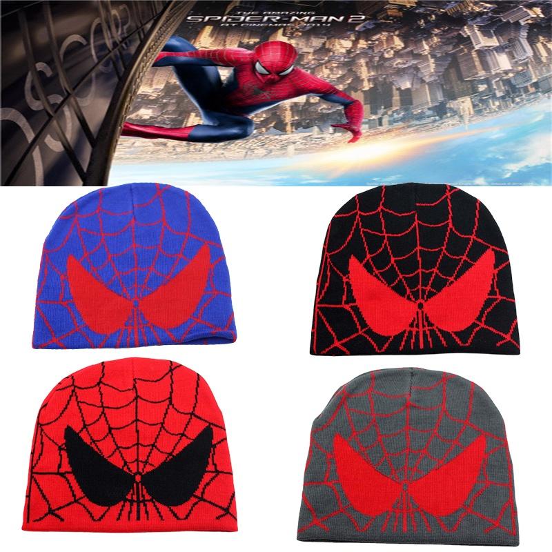 Spiderman Jacquard Knitted Beanie Hat Premium Quality Winter Accessory For Men And Women