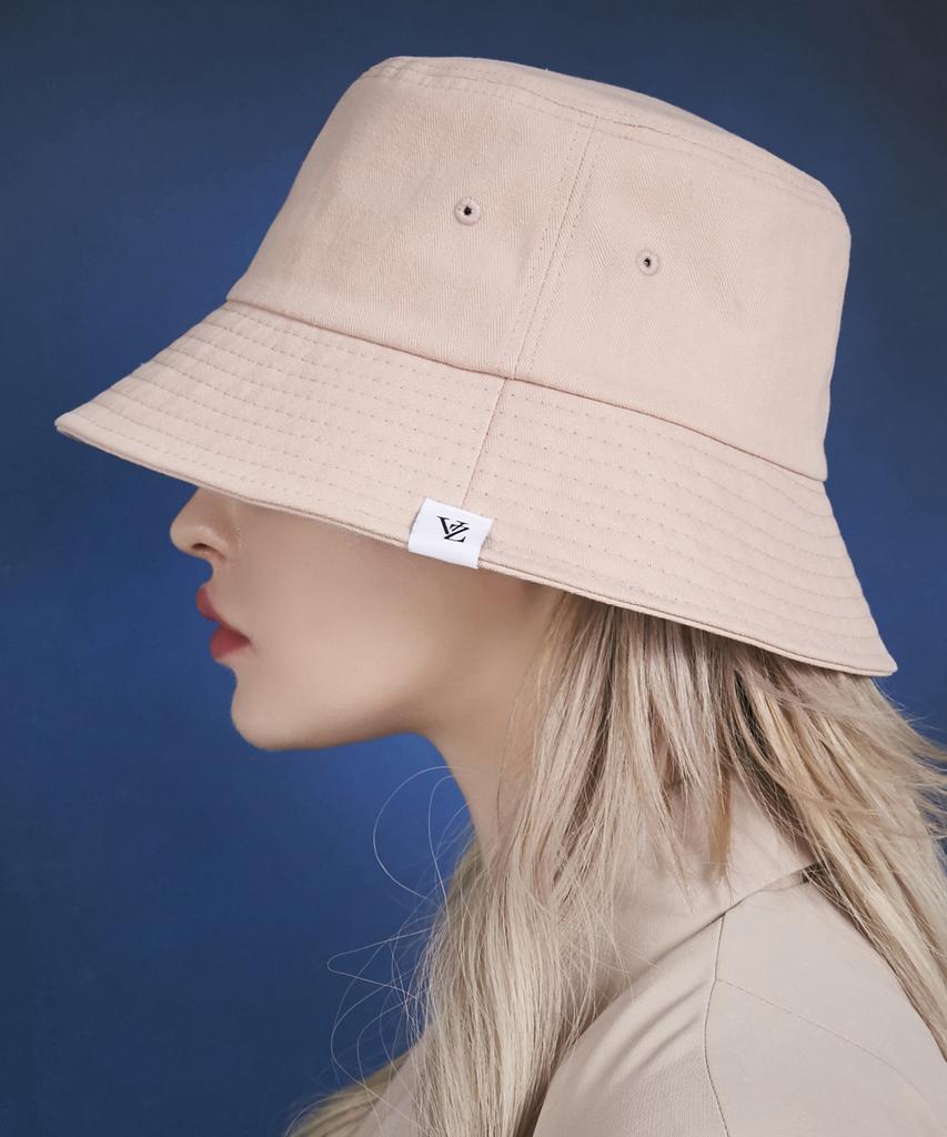 Bajal Herringbone Label Bucket Hat Pink