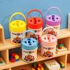 Miniature Size Miniature Doll Blocks Plastic Doll Building Block Bucket  For Toy Room