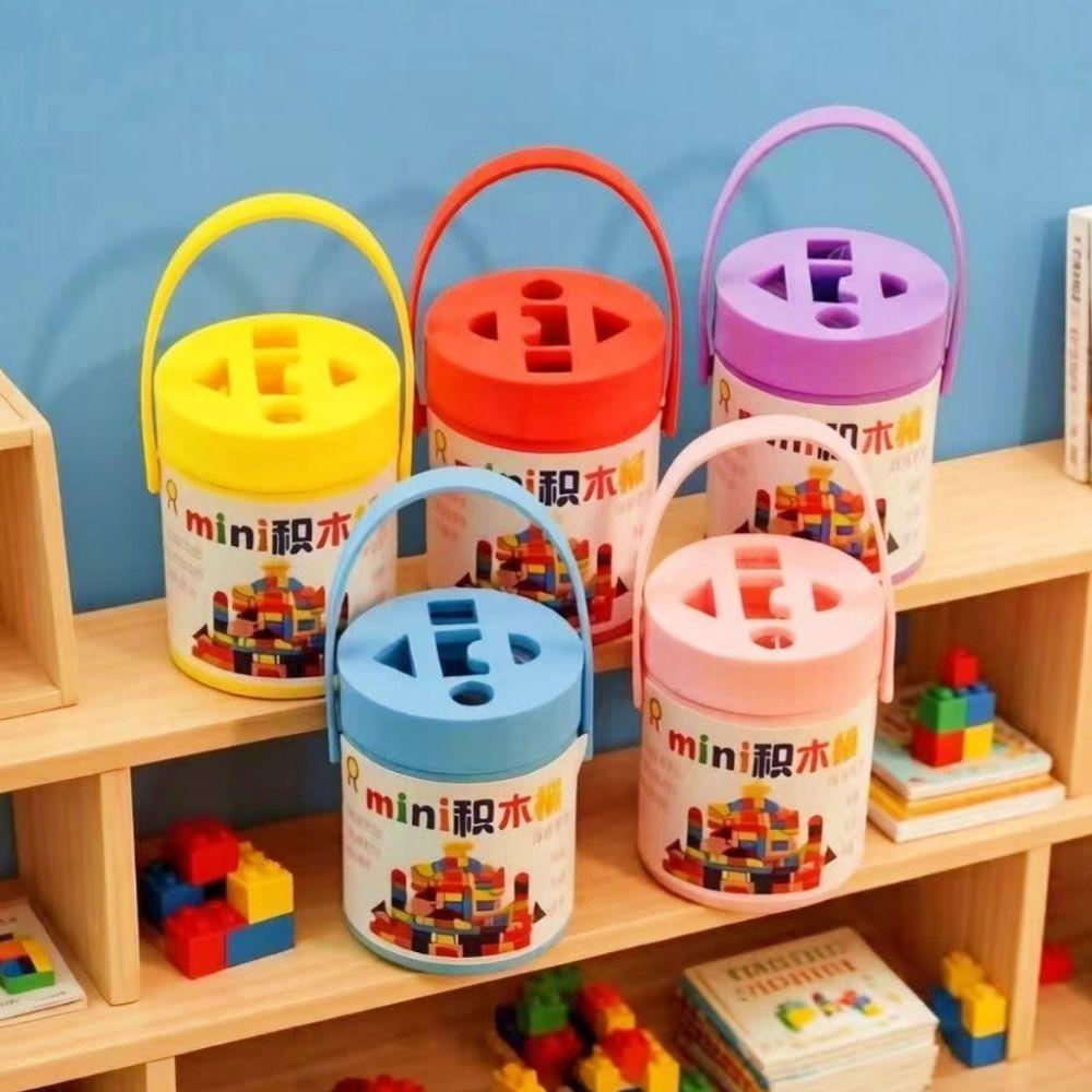 Miniature Size Miniature Doll Blocks Plastic Doll Building Block Bucket For Toy Room