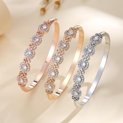 Trendiges und Exquisites Kleeblatt-Mikrostein-Luxusarmband für Damen