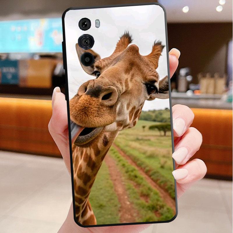 Phone Case For Motorola Edge 60 50 40 Pro 60 50 40 30 Ultra Neo Fusion Moto G Stylus G Giraffe Animal