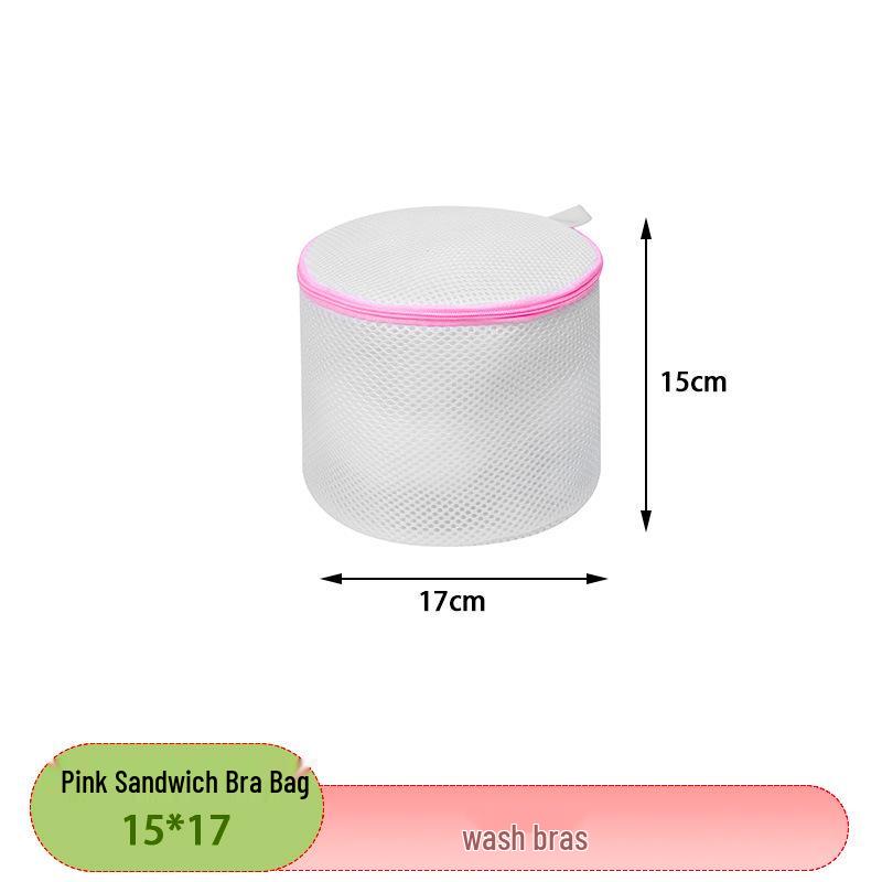 Pink Mesh Laundry Bag for Machine Wash - Anti-Deformation Clothes Care for Bras & Sweaters
