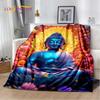 HD Buddha Buddhism Faith Meditating Religio Sakyamuni Bodhisattva Pray Blanket Soft Throw Blanket for Home Bedroom Beds Sofa Kid