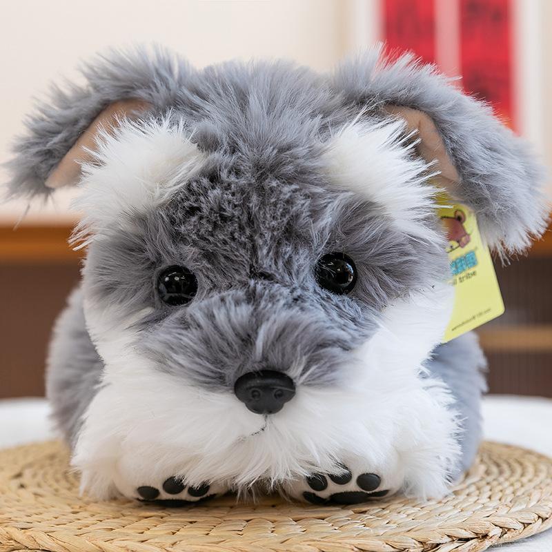 

Имитация куклы собаки шнауцера, милая кукла, щенок, плюшевая игрушка, подушка для сна, подарок для девочки, ребенка 45cm