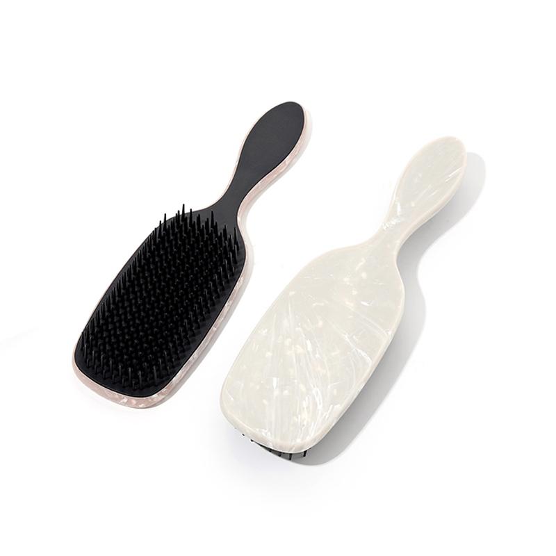 

1 шт., расческа с мраморным узором и воздушной подушкой, гладкая, против спутывания волос, массажная расческа для кожи головы, парикмахерские аксессуары жёлтый