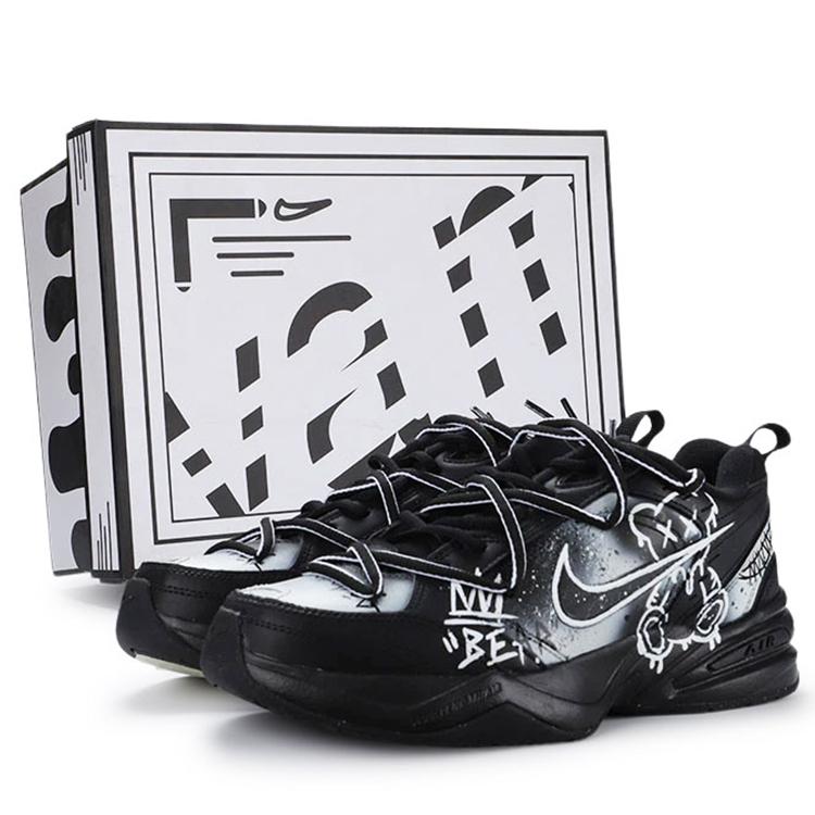 

Nike Air Monarch 4 Low top Chunky Sneakers Unisex Black White 415445-001(Team130-VAM) 41