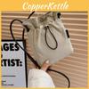 Stylish Korean Canvas Bucket Bag For Women In Black Beige And Pink With Soft Structure