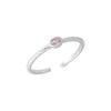 Adjustable Open Ring Women Sterling Geometric Rhombus Zircon Stone Minimalist Fashion Jewelry