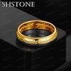 High Quality Gold Letter Circular Ring Women Engagement Wedding Birthday Party Fashion Simple Jewelry Men Christmas Gift