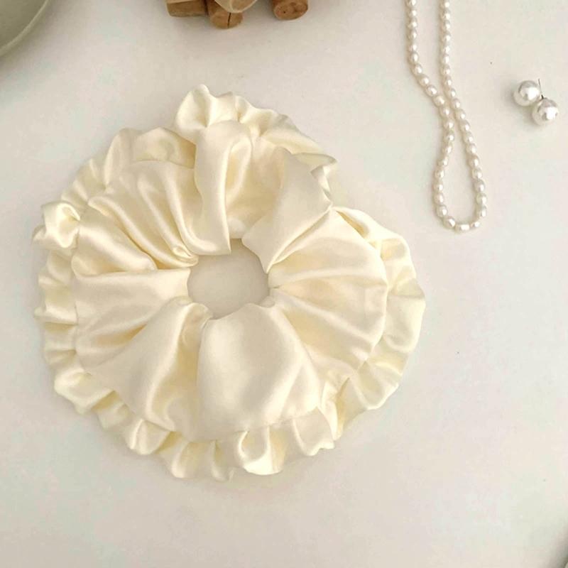Fashion Extra Large Satins Hair Ties  Oversize Hair Band Hair Scrunchie Ponytail Holders Elastic Hair Accessories