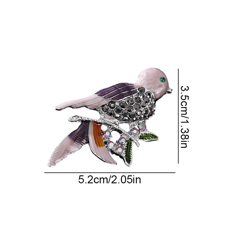 1PC Brooch Lightweight Lapel Pin Hypoallergenic Enamel Bohemian Bird Daily Swallow Sturdy Clothing Elegant