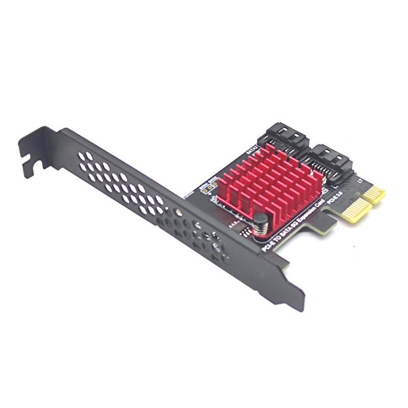 

Двопортова карта розширення SATA 3.0 6 Гбіт/с з інтерфейсом PCI-E 1X Gen3 чорний