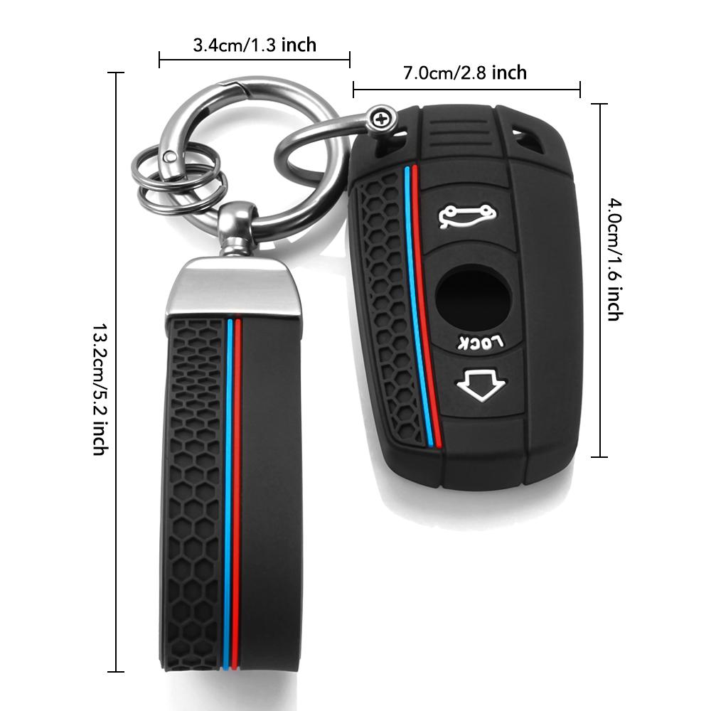 Szilikon Autó Kulcstartó Kulcstartó Bőr tok Bmw E60 E61 E70 E81 E87 E90 E91 E92 X1 X5 X3 1 3 5 6 Sorozat Z4 Kulcstartó Tartozékok
