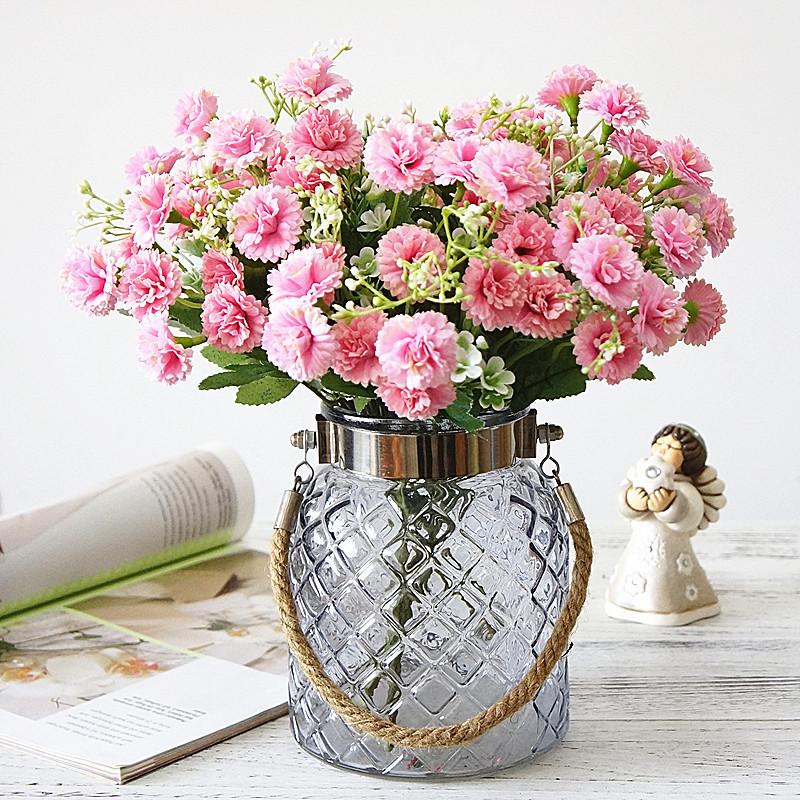Artificial Flowers Silk Embroidered Ball Home Festival Party Living Room Vase Table Decora Wedding Diy Gifts Box Bridal Bouquet