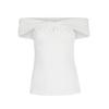 One-Shoulder T-Shirt Summer Street Trend Hot European And American Top Pleated V-Neck Off-Shoulder Short-Sleeved T-Shirt