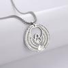 Dawapara Egyptian Mother Goddess Isis Amulet Pendants Hollow Vintage Talisman Necklace Stainless Steel Jewelry