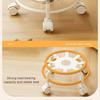Low Rolling Stool with Backrest 360 Degrees Swivel Wheels Faux Leather Cushion Roller