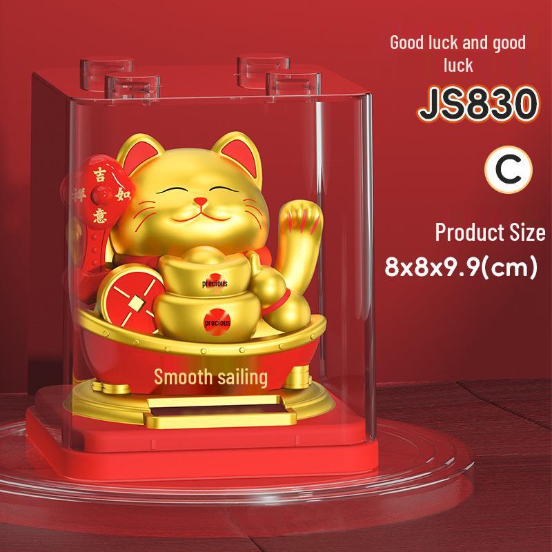 

Solar-Powered 3-Inch Lucky Cat Ornament: Automatic Waving Hand for Cars, Desks, or Living Rooms