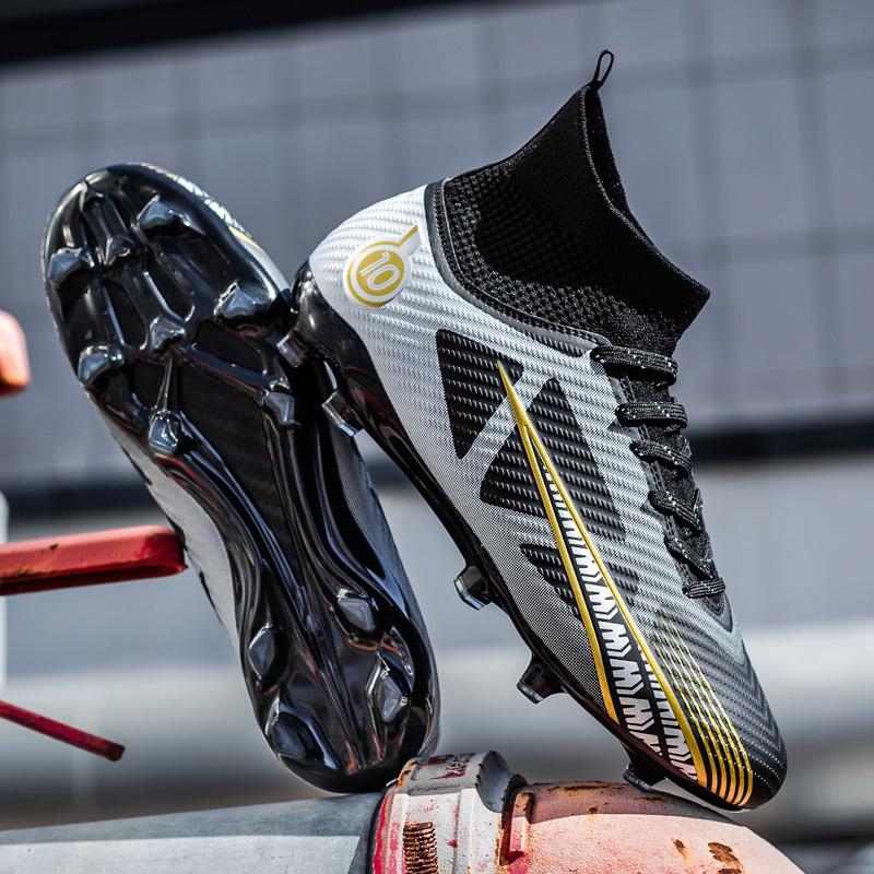 High-Top Youth Football Boots with TF and AG Studs for Boys and Girls