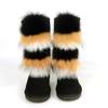 2025 Mao Mao boots children winter thick-soled high-heeled warm-fitting medium tube snow boots boots wear high-top fox hair