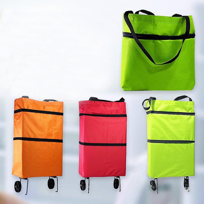 Folding Portable Oxford Cloth Waterproof Grocery Bag