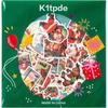 50Pcs Retro Christmas Vinyl Stickers Waterproof Stickers Set Santa Claus Snowman Theme
