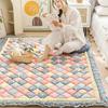 Cotton Area Rug Non Slip Large Rectangle Carpet For Home Bedroom Floor Mat Under Bed Sofa Coffee Table Crawling Mat Soft Blanket