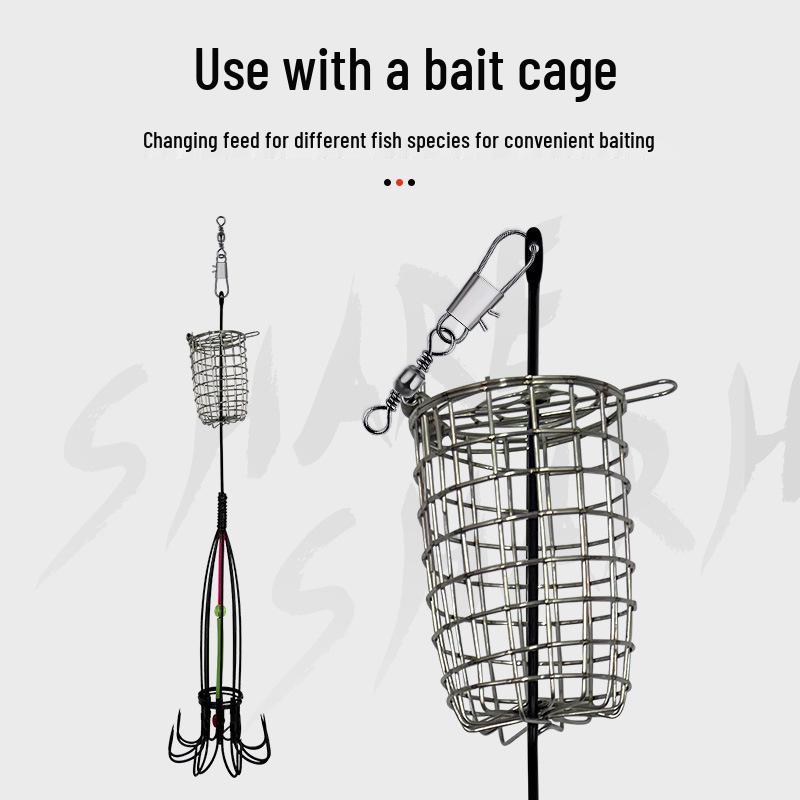 Anti-Snag Fish Hook with Bait Cage for Octopus and Anchored Fishing