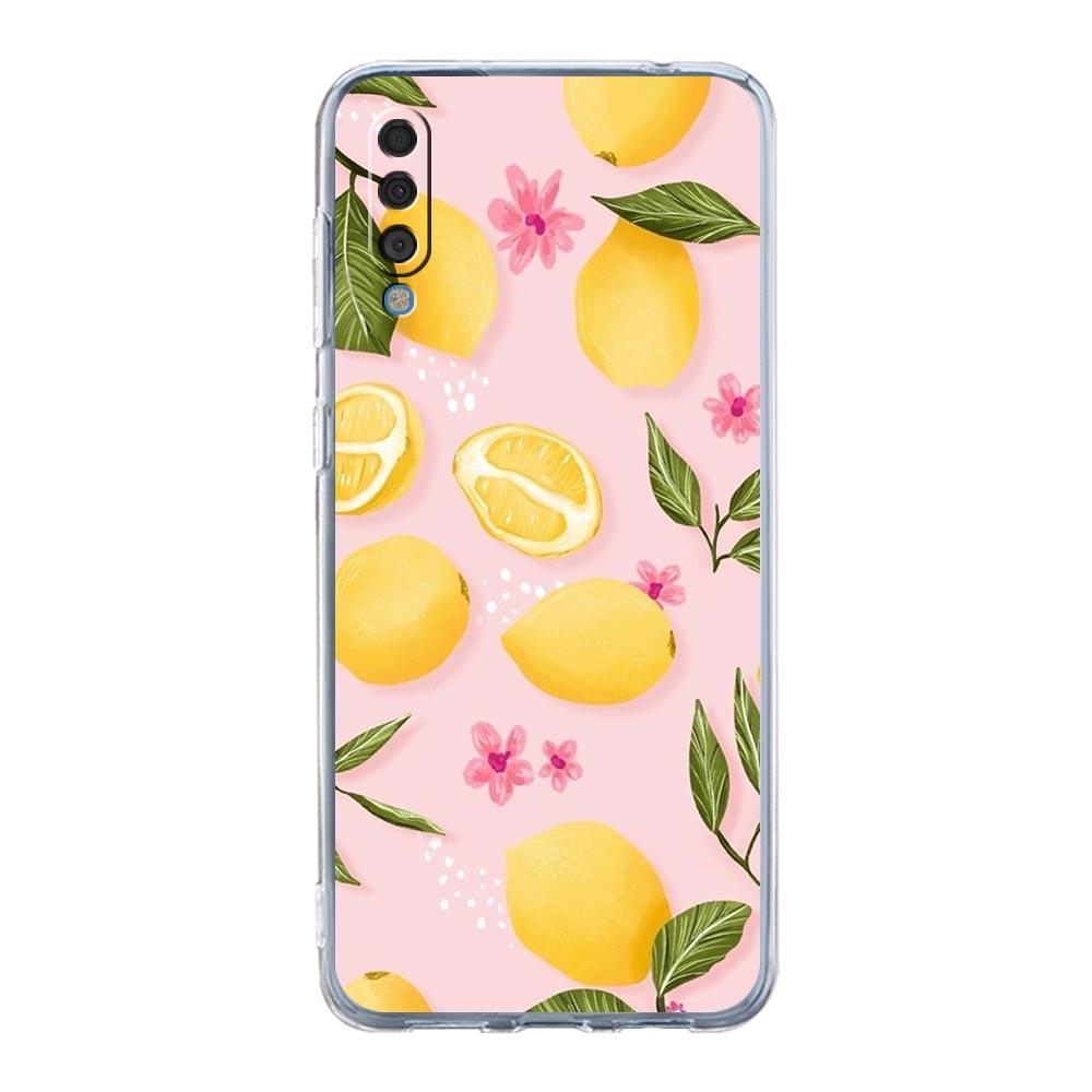 Phone Case For Samsung A56 A36 A26 A16 A14 A12 A22 A32 5G A34 A42 A52 A54 A50 A70 A40 A20E A20S A04S A06 Cover Retro Fruit lemon