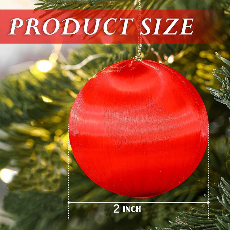 4CM Christmas Satin Ball Christmas Silk Ball Ornament Christmas Tree Hanging Decorations for Home Party Decor New Year Gifts