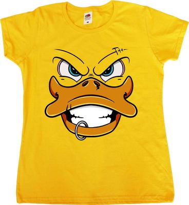 Rubber Duck Punk Rock Grunge Metal Style Female Fit Womens Funny T-Shirt