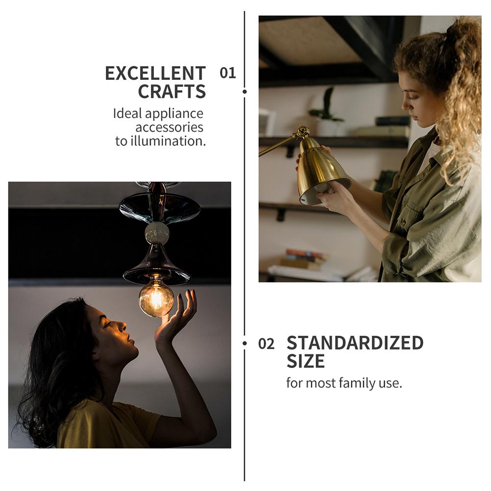 

4 Pcs E14 Aluminum Cover Bakelite Lamp Holder Screw Self-locking Half-thread (4pcs) Desk Table Bulb Light Base Plastic Sockets чёрный