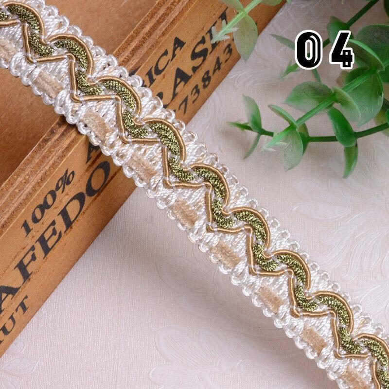14M Lace Trim Ribbon Bordered Curtain Accessories for Sofa Pillow Fringe Diy Craft Dress Stage Garment Decor