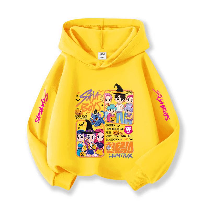 Kpop Christmas Casual Children's Hoodie Halloween Korean Fashion Comfortable Sweatshirt Children's Gift Girls Autumn Winter Set