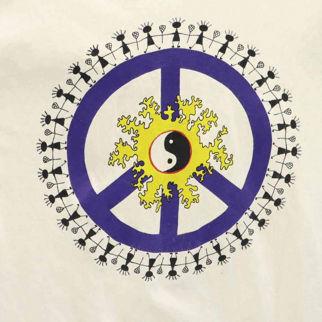 HANES 80s 90s Made In USA Old Back Print Lacrosse Short Sleeve T-shirt Men's Used