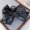 Retro Leather Stripe Bow Hair Claw Headband Womans Elegant Hair Pins Large Shark Clips Female Fashion Barrettes Hair Accessories