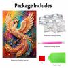 Majestic Phoenix Pearl Kit 5D Round Rhinestone Art Handmade Wall Picture Elegant Home Decor Present for Daily and Holiday Use