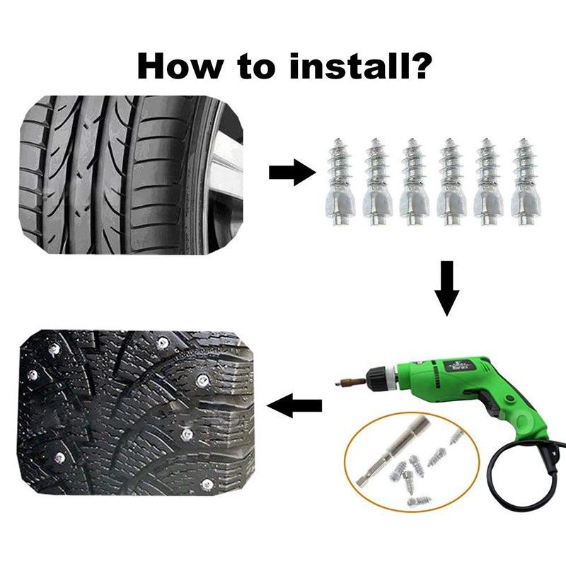 Hřeb pneumatik pro auto Zimní Protiskluzové šrouby Hřebíky Slitina Auto Motocykl Kolo Nákladní vozidlo Terénní Pneumatika Protinámrazové hroty Sněhová podrážka Pneumatiky