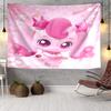 Pink Heartsping Fantasy World Tapestry, Unique Design Tapestry, Wall Decor for Bedroom,Livingroom, Playroom,Heartwarming Fan Holiday Gifts
