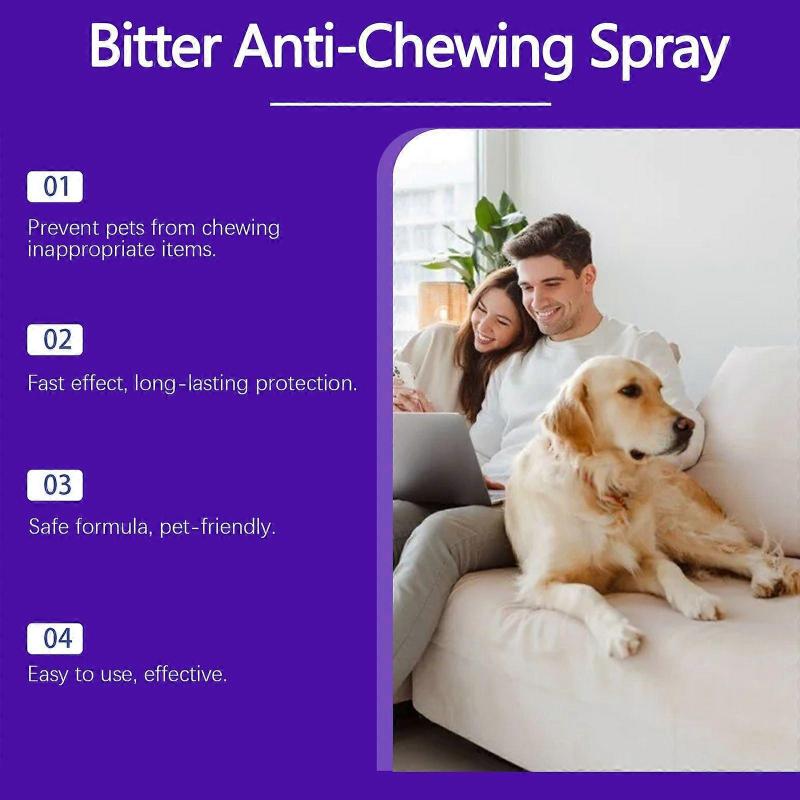 2 Pack No Chew Spray for Dogs, Bitter Apple Spray for Dogs Natural Training Aid for Dogs & Puppies, Stop from Chewing and Biting On Furniture, Shoes, 