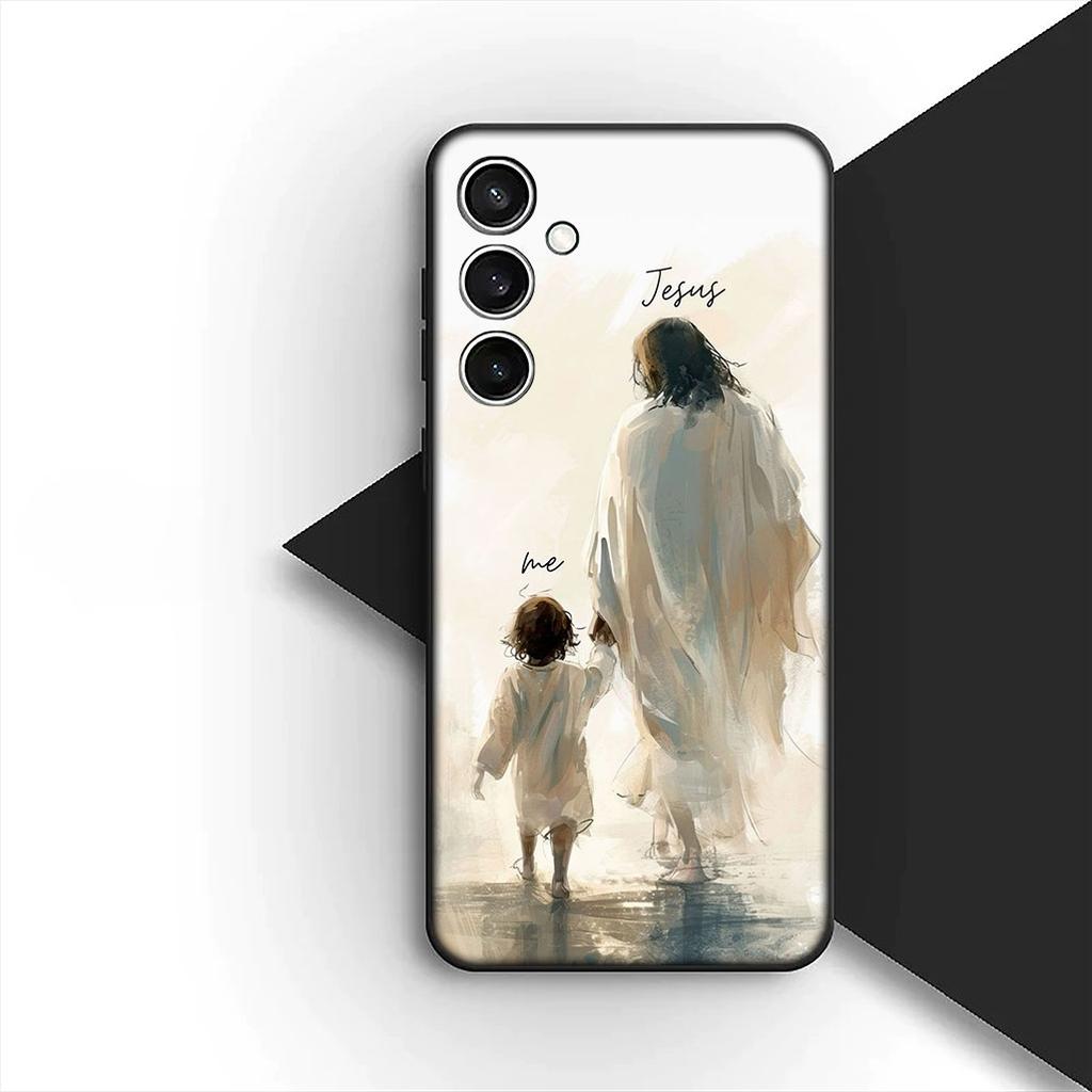 Cover for Samsung Galaxy S10 S8 S9 Plus A33 A34 A31 70 A71 A72 Note 20 9 8 S10E Casing Phone Case God Jesus Judah Jehovah Cross