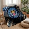Manchester City Theme Blanket Soft Flannel Blanket Plush Throw Blanket Cozy Sofa Bed Blanket for Home Decor