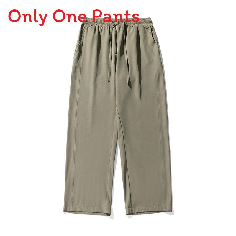 Ice Silk Mens Casual Pants With Elastic Waist For Summer Youth Fashion