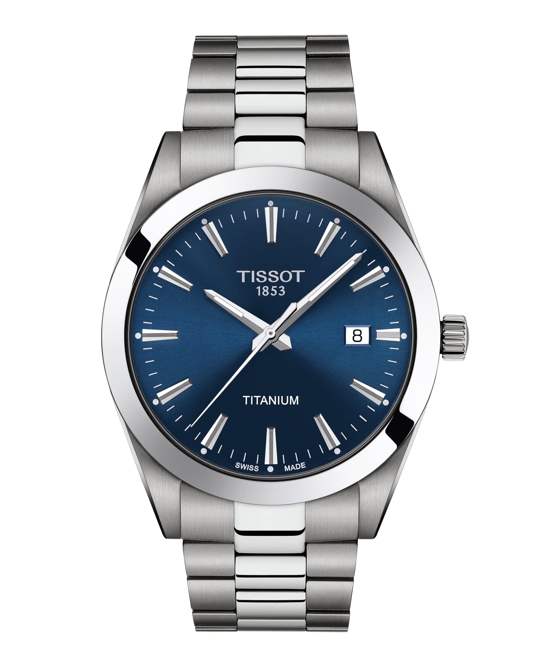 

Годинник TISSOT Gentleman з титановим браслетом, T1274104404100, Чоловічий, Синій циферблат, Офіційно імпортований