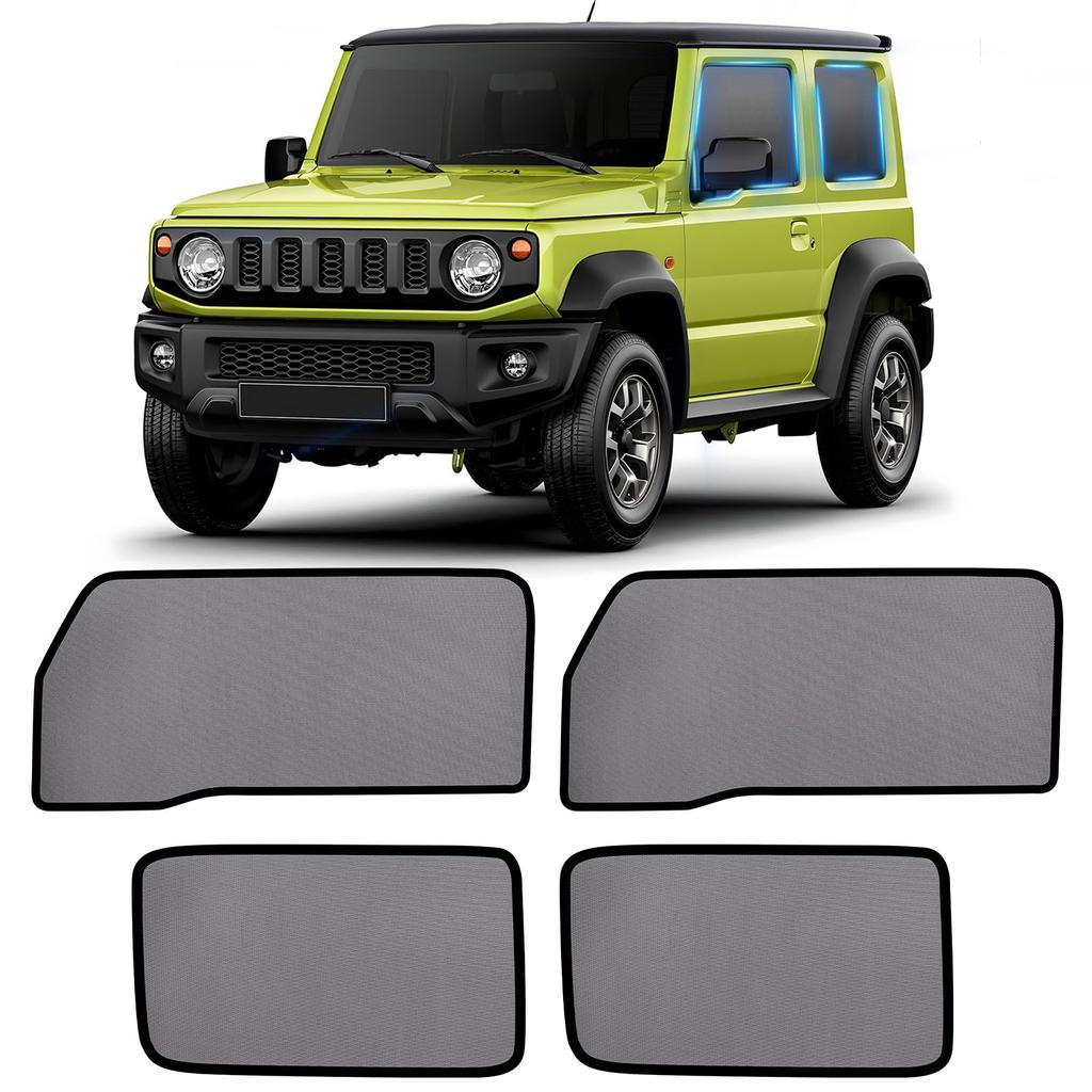 ZATOOTO Side Mesh Curtains for Suzuki Jimny Sierra JB04 Series Magnetic Insect Repellent Privacy Light UV Insect Easy Storage Bag Included WS03-JIMNY